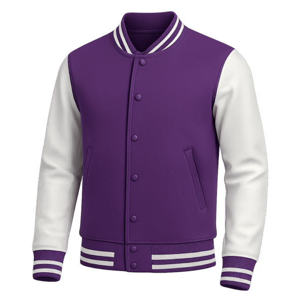 Leather Letterman Varsity Jacket - Image 3